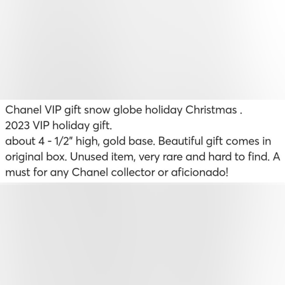 Chanel #5 Gorgeous  Snow Globe with Gold base - Picture 7 of 7